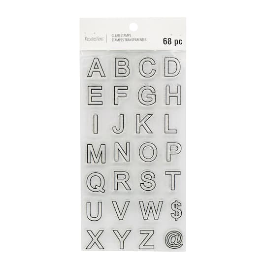 6 Pack: Block Letter Clear Stamps by Recollections™